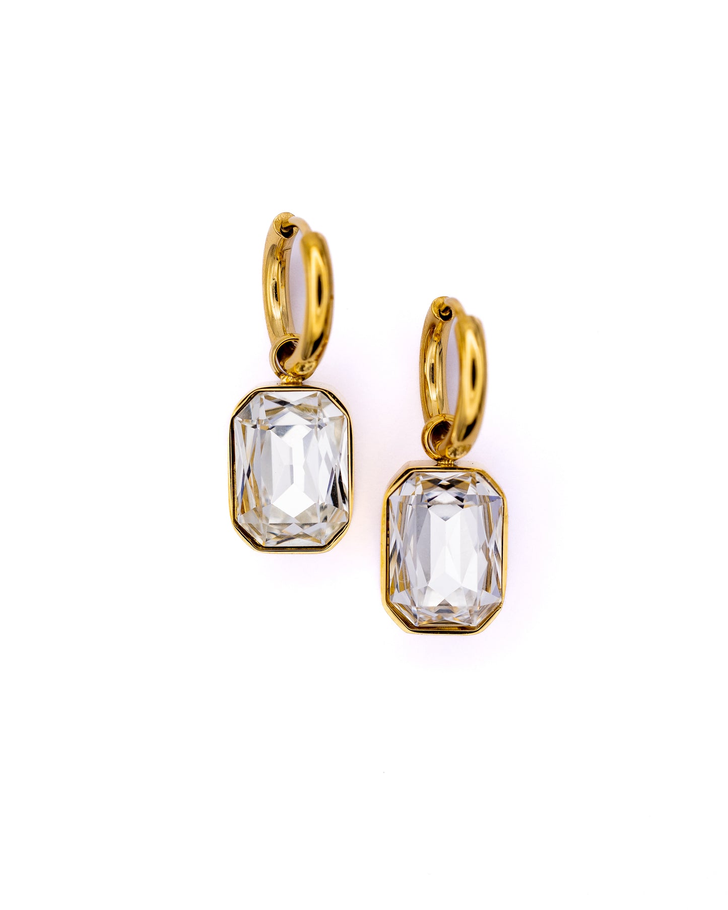 Crystal Pendant Drop Earrings