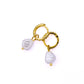 Cubic Zirconia Huggies with detachable pearl