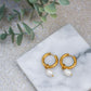 Large Gold Hoops with Detachable Pearl