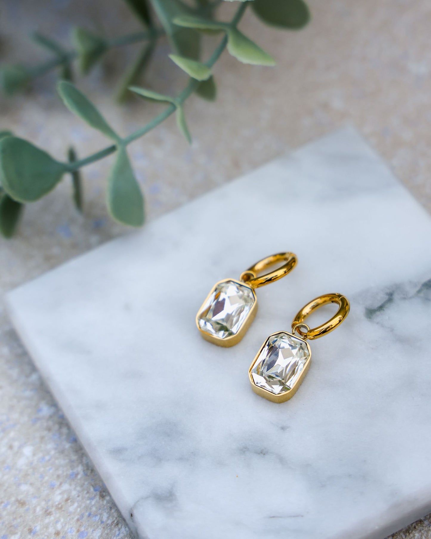 Crystal Pendant Drop Earrings