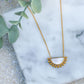 Mother of Pearl Fan Necklace