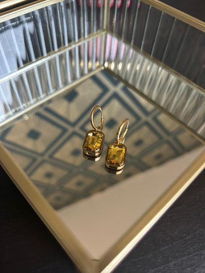 Crystal Pendant Drop Earrings