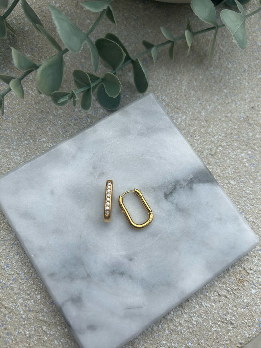 Essential Gold CZ Hoops
